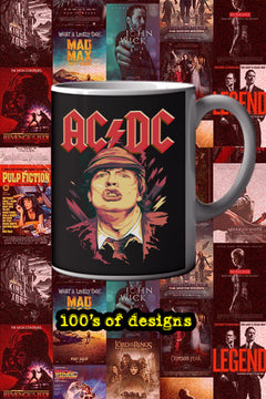 ACDC Angus 11oz Mug | Rock Music | Band Fan | Guitarist Portrait | Musician Coffee Cup