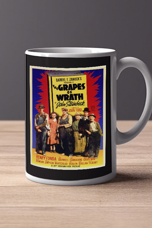 The Grapes of Wrath 11oz Mug | Film Memorabilia | Grapes of Wrath Design | Lead Actor Name