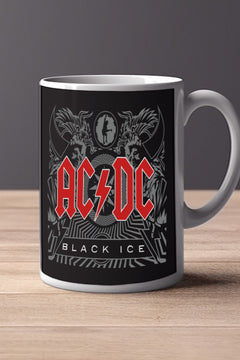ACDC Black Ice 11oz Mug | Music Artist Design | Rock Band Tribute | Heavy Metal Coffee Cup