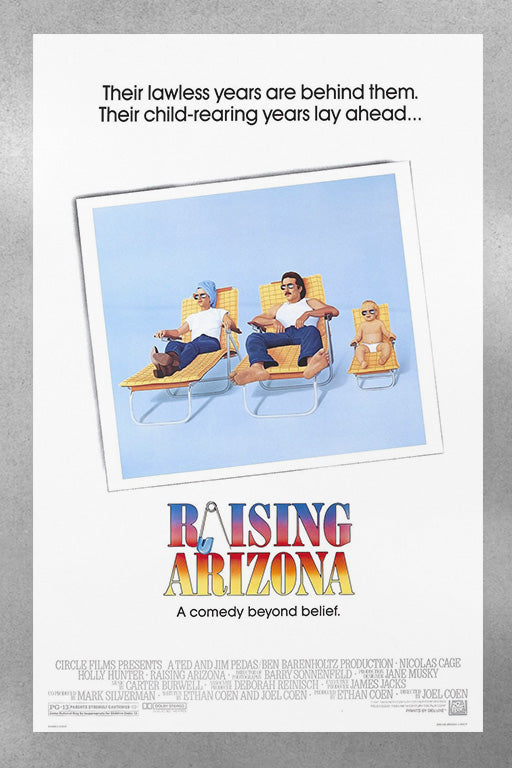 Raising Arizona Nicolas Cage Poster | Coen Brothers Movie Print | Retro Film Wall Art | Glossy Cinema Decor | 80s Cult Classic Artwork | Movie Buff Gift