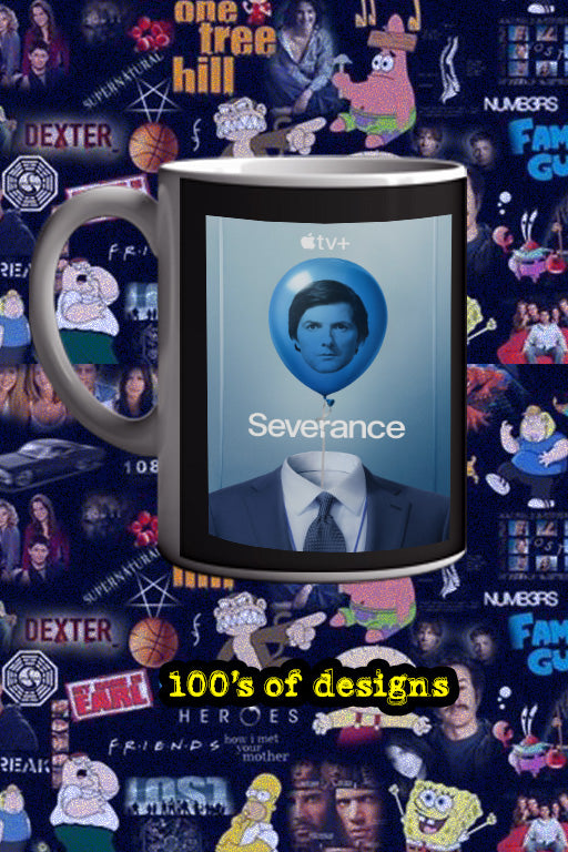 severance 11oz Mug - Adam Scott | Britt Lower | Stylish TV Show Poster Design | Gift for TV Buffs | Unique Severance Merch