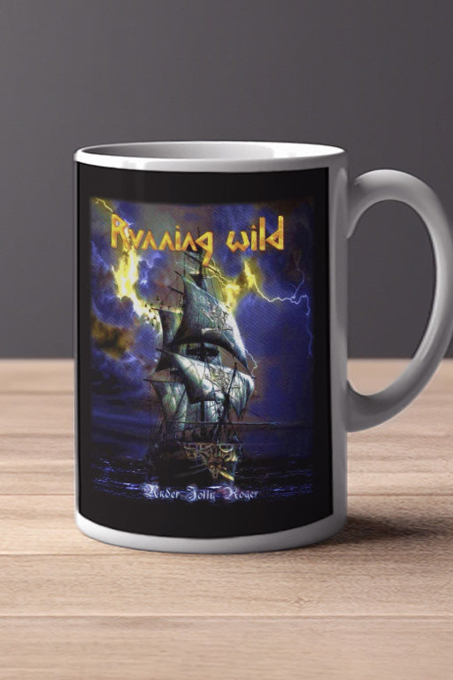 Running Wild Under Jolly Roger 11oz Mug | Music Artist Design | Music Lover Gift | Pirate Metal Fan | Coffee Cup | Rock Band Merch | Unique Tea Mug