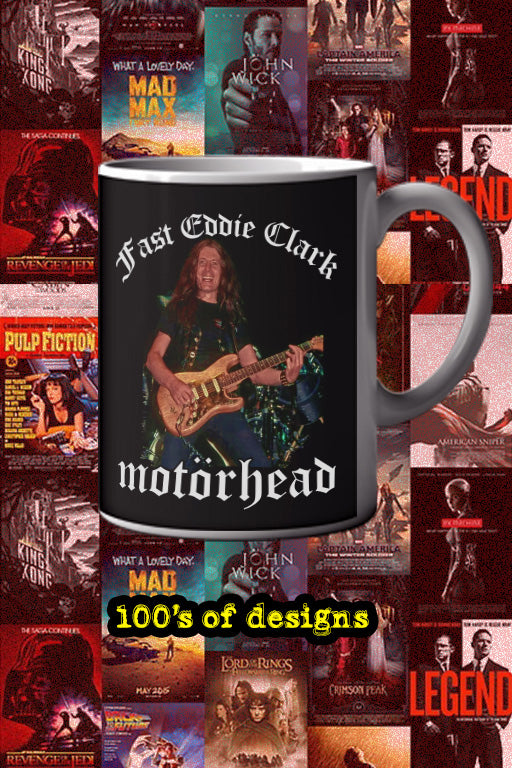 Motorhead Fast Eddie Clarke 11oz Mug | Music Artist Gift | Rock Band Merchandise | Unique Musician Present | Heavy Metal Fan Cup | Guitarist Tribute