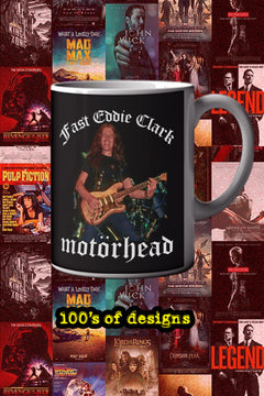 Motorhead Fast Eddie Clarke 11oz Mug | Music Artist Gift | Rock Band Merchandise | Unique Musician Present | Heavy Metal Fan Cup | Guitarist Tribute