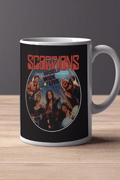 Scorpions World Wide Live 11oz Mug | Music Artist Tribute | Rock Band Design | Collector's Item