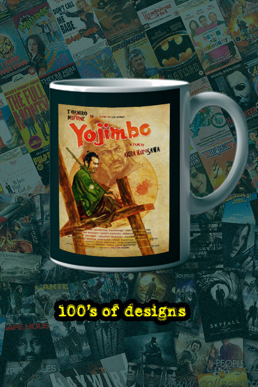 Yojimbo 11oz Mug | Film Poster Design | Toshiro Mifune Art | Movie Buff Gift