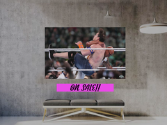 The Rock Gives John Cena The Rock Bottom | Wrestlemania 40 Poster | WWE Wrestling Art Print