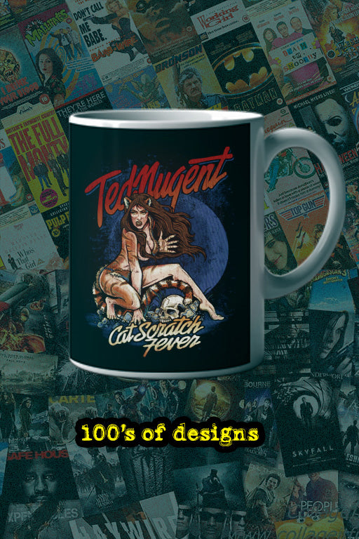 Ted Nugent Cat Scratch Fever 11oz Mug | Music Artist | Guitarist | Rock Music | Cat Design