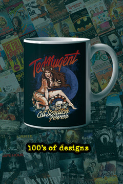 Ted Nugent Cat Scratch Fever 11oz Mug | Music Artist | Guitarist | Rock Music | Cat Design