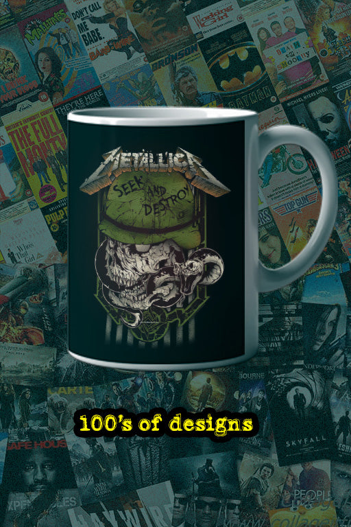 Metallica Seek And Destroy 11oz Mug | Music Artist Merchandise | Metallica Seek And Destroy Design | Rock Music Gift - Shopify Etsy - Metallica Seek And Destroy Mug