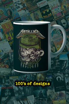 Metallica Seek And Destroy 11oz Mug | Music Artist Merchandise | Metallica Seek And Destroy Design | Rock Music Gift - Shopify Etsy - Metallica Seek And Destroy Mug