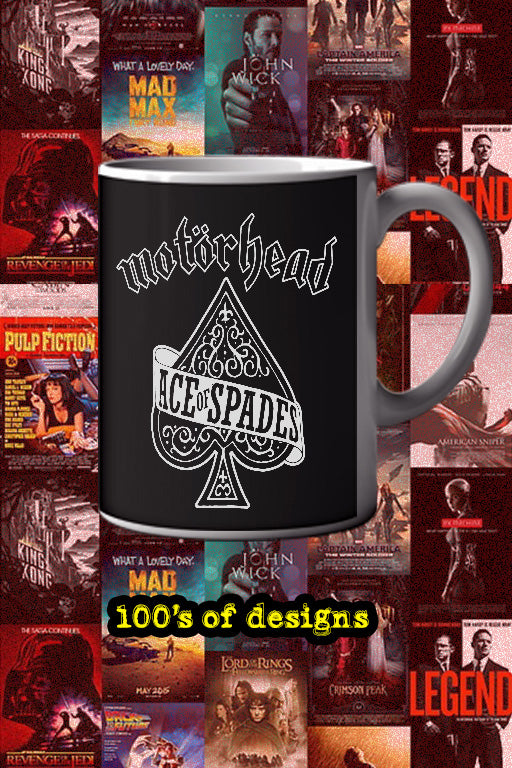 Motorhead Ace Of Spades 11oz Mug | Music Artist Merchandise | Rock Band Ceramic Cup | Gift for Fans of Motorhead | Music Lover Drinkware