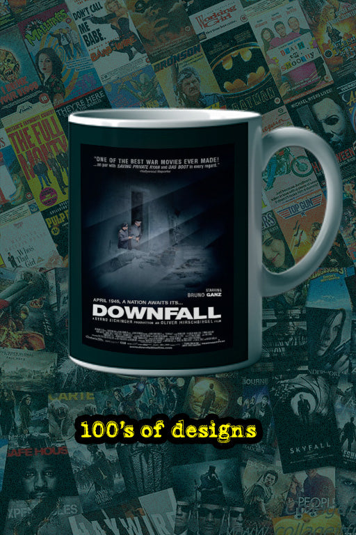 Downfall 11oz Mug | Film Merchandise | Movie Poster Design | Actor's Name