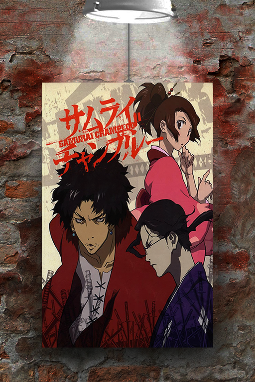 Samurai Champloo Poster - Mugen & Jin | TV Show Fan Art Print | Hip Hop Samurai Design