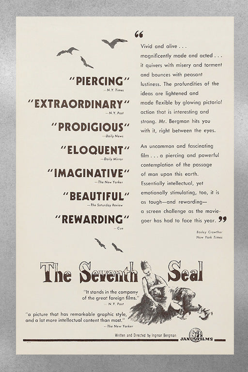 The Seventh Seal Max von Sydow Poster | Classic Film Art Print | Glossy Movie Poster | Iconic Cinema Wall Art | Ingmar Bergman Film Decor | Scandinavian Film Poster | Retro Movie Artwork | Cinephile Gift Idea | Timeless Black and
