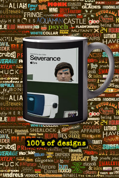 severance 11oz Mug featuring Adam Scott | TV show poster design