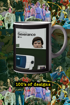 severance 11oz Mug featuring Adam Scott | TV show poster design