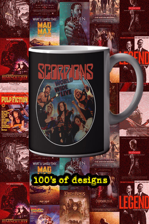 Scorpions World Wide Live 11oz Mug | Music Artist Tribute | Rock Band Design | Collector's Item
