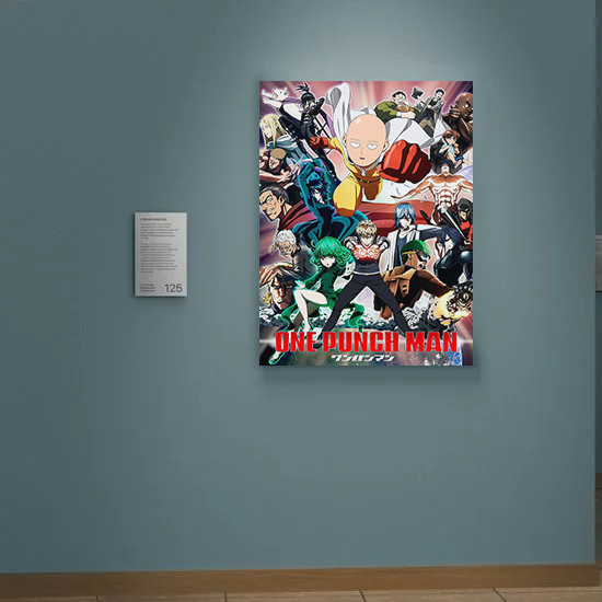 One Punch Man Canvas Print | Saitama Design | Anime Wall Art Decor | Unique Gift | Gift for Anime Lovers | One Punch Man Merchandise