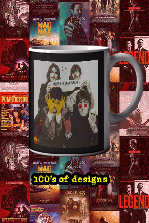 The Beatles Where Is Your Brain 11oz Mug | Music Artist | Retro Design | Coffee Cup