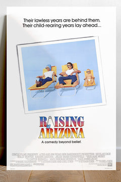 Raising Arizona Nicolas Cage Poster | Coen Brothers Movie Print | Retro Film Wall Art | Glossy Cinema Decor | 80s Cult Classic Artwork | Movie Buff Gift