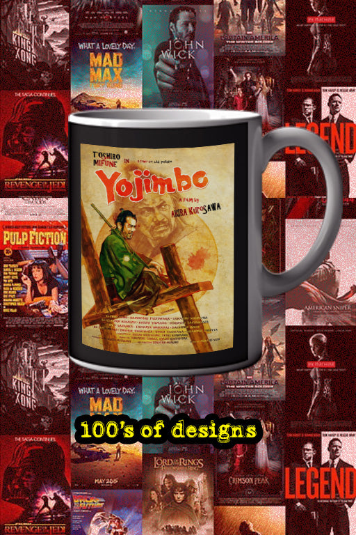 Yojimbo 11oz Mug | Film Poster Design | Toshiro Mifune Art | Movie Buff Gift