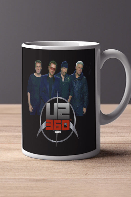U2 360 Tour 11oz Mug | Music Artist Merchandise | Concert Souvenir | U2 Fan Gift | Music Lover Mug | Rock Band Memorabilia