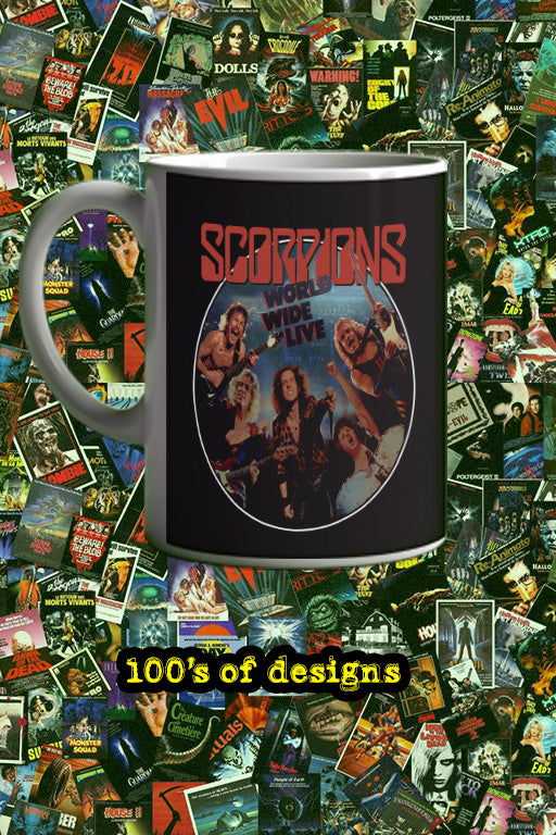 Scorpions World Wide Live 11oz Mug | Music Artist Tribute | Rock Band Design | Collector's Item