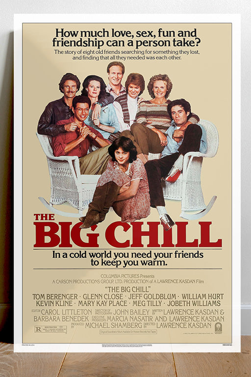 The Big Chill Jeff Goldblum Gloss Poster | Movie Wall Art | 80s Film Decor | Retro Cinema Print | Kevin Kline Film Artwork | Classic Hollywood Poster | Laurence Kasdan Movie Collectible