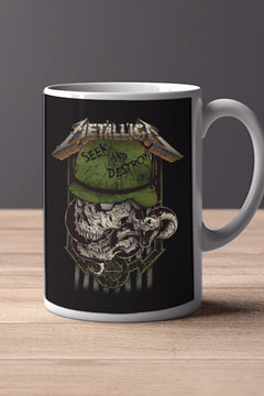 Metallica Seek And Destroy 11oz Mug | Music Artist Merchandise | Metallica Seek And Destroy Design | Rock Music Gift - Shopify Etsy - Metallica Seek And Destroy Mug