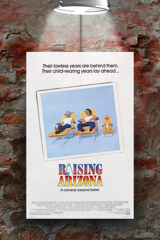 Raising Arizona Nicolas Cage Poster | Coen Brothers Movie Print | Retro Film Wall Art | Glossy Cinema Decor | 80s Cult Classic Artwork | Movie Buff Gift