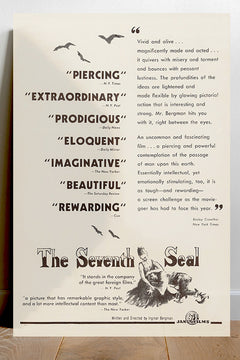 The Seventh Seal Max von Sydow Poster | Classic Film Art Print | Glossy Movie Poster | Iconic Cinema Wall Art | Ingmar Bergman Film Decor | Scandinavian Film Poster | Retro Movie Artwork | Cinephile Gift Idea | Timeless Black and