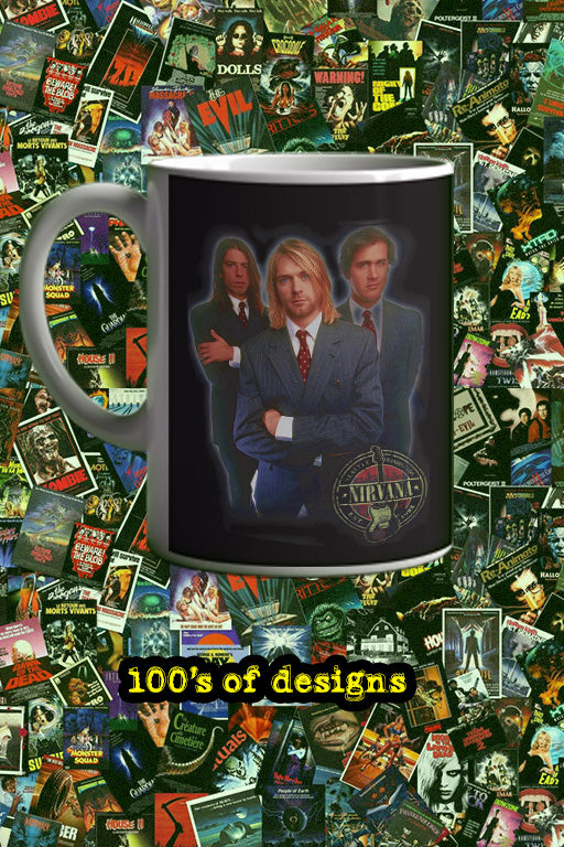 Nirvana 11oz Mug | Music Artist | 90s Grunge | Rock Band | Kurt Cobain | Coffee Cup | Collectible | Vintage Design