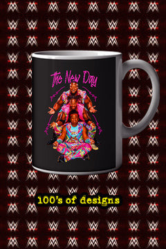 THE NEW DAY 11oz Mug featuring WWE Kofi Kingston | Xavier Woods | Big E design