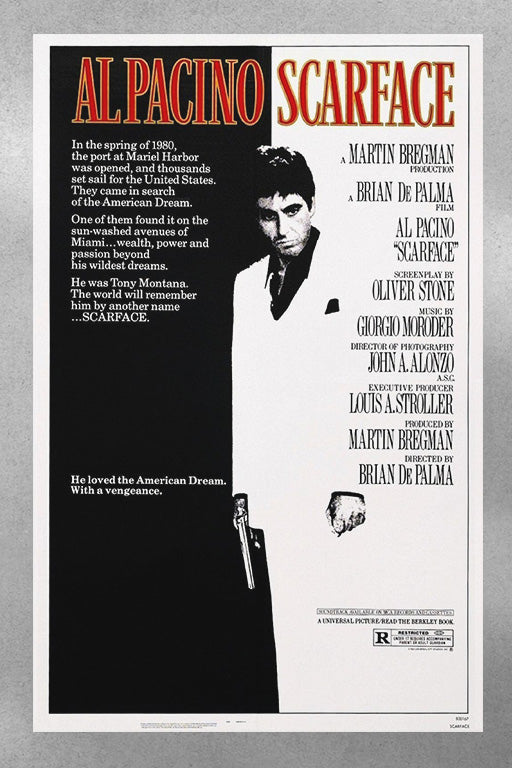 Scarface Al Pacino Gloss Poster | Movie Wall Art | Gangster Film Decor | Cult Classic Print | 80s Cinema Artwork | Crime Movie Aesthetic | Home Theater Decor | Film Buff Gift