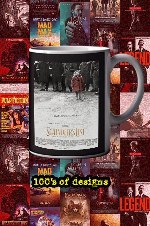Schindler's List 11oz Mug | Film Memorabilia | Schindler's List Poster Design | Liam Neeson Merch