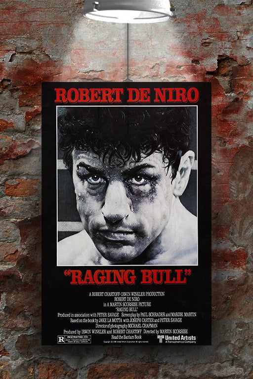 Raging Bull Robert De Niro | Boxing Movie Poster | Classic Film Art Print | Glossy Wall Decor | Scorsese Cinema Artwork | Retro Sports Poster