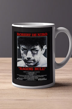 Raging Bull 11oz Mug Robert De Niro Poster Art Coffee Cup Movie Memorabilia | Film Enthusiast Gift | Classic Cinema Collectible