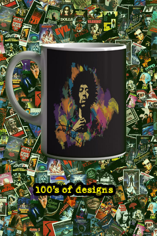 Jimmy Hendrix 11oz Mug | Music Artist Mug | Vintage Design | Music Lover Gift | Retro Ceramic Cup | Guitar Legend Décor