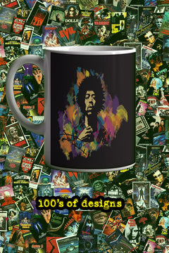 Jimmy Hendrix 11oz Mug | Music Artist Mug | Vintage Design | Music Lover Gift | Retro Ceramic Cup | Guitar Legend Décor