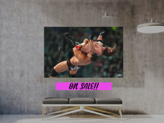 LA Knight Suplexes AJ Styles Off The Turnbuckle Wrestlemania 40Poster | Premium Gloss Print | Wrestling Fan Art | Home Decor