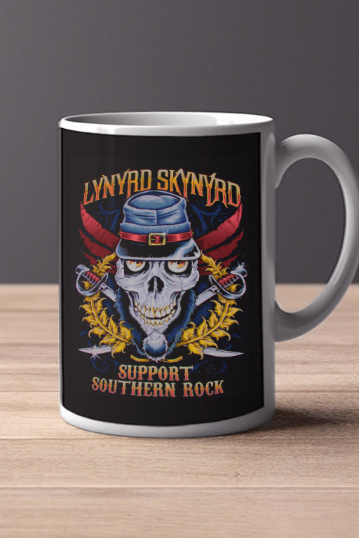 Lynryd Skynrd Support Southern Rock 11oz Mug | Music Artist | Southern Rock | Lynryd Skynrd Design