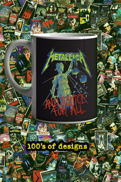 Metallica And Justice For All 11oz Mug | Music Artist Design | Metallica Fans | Coffee Cup | Band Merch | Rock Music | Gift Idea