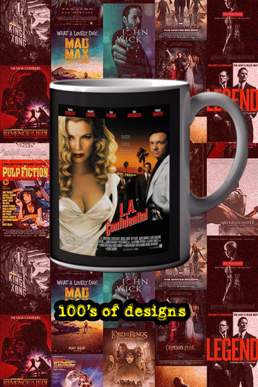 L.A Confidential 11oz Mug Kevin Spacey Kim Basinger Crime Thriller Classic Film Poster Noir | Movie Lover Gift Barware Art Deco Display Home Decor
