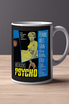 Psycho 11oz Mug | Film Memorabilia | Psycho Design - Anthony Perkins