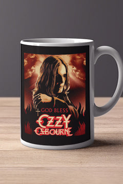 God Bless Ozzy Osbourne 11oz Mug | Music Icon Tribute | Rock Legend Gift | Ceramic Coffee Cup