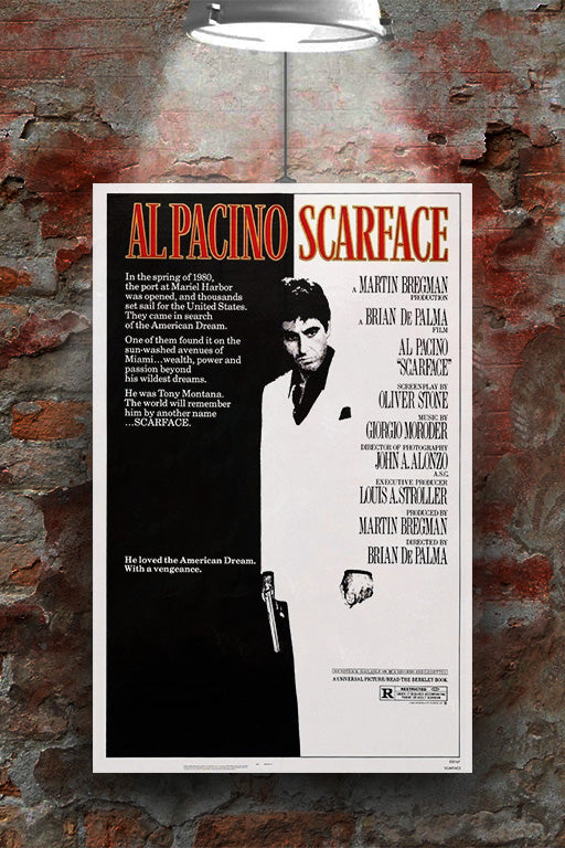 Scarface Al Pacino Gloss Poster | Movie Wall Art | Gangster Film Decor | Cult Classic Print | 80s Cinema Artwork | Crime Movie Aesthetic | Home Theater Decor | Film Buff Gift
