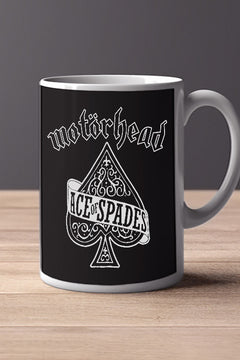 Motorhead Ace Of Spades 11oz Mug | Music Artist Merchandise | Rock Band Ceramic Cup | Gift for Fans of Motorhead | Music Lover Drinkware