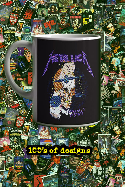 Metallica Damaged Justice 11oz Mug | Music Artist Design | Metallica Fans | Vintage Rock | Metallic Band Merch | Gift for Music Lovers