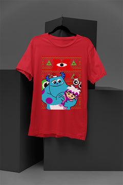 UGLY Limited Edition Monster Inc Christmas Shirt | Monster Inc Christmas Ugly Sweater Design | Retro Monster